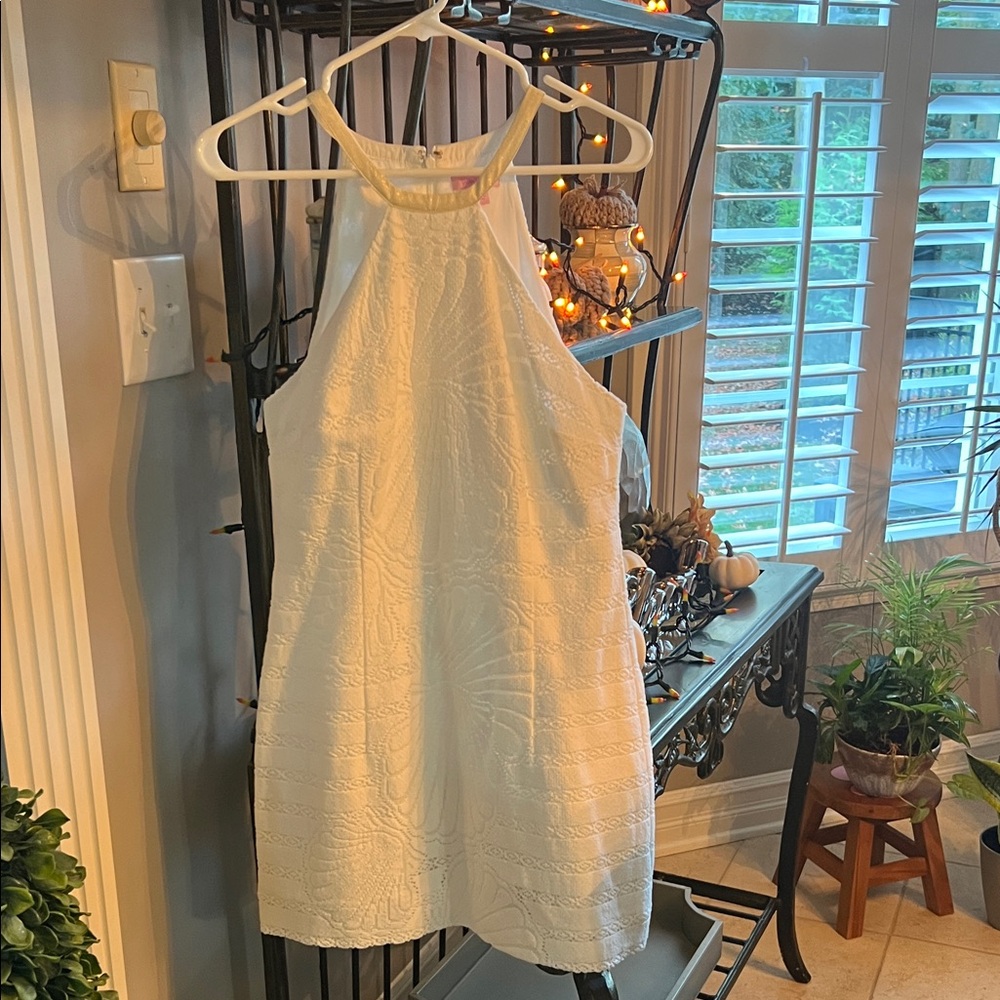 Lilly Pulitzer White and Gold Dress